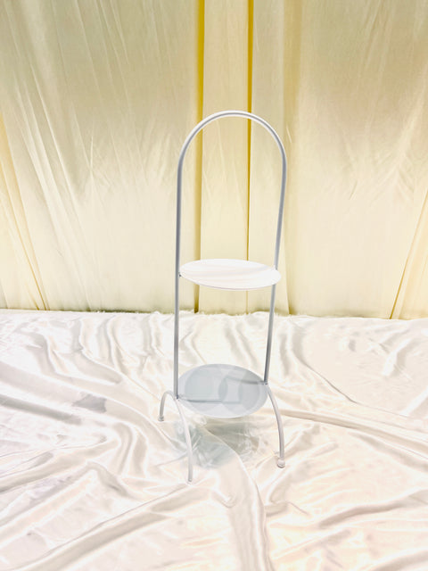 White steel wire double-layer rack