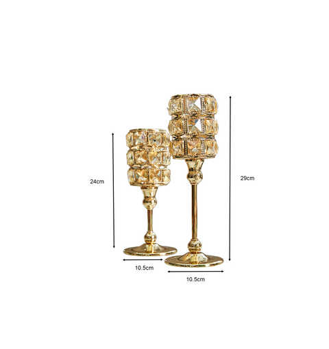 Candle Holder Crystal (2pcs)