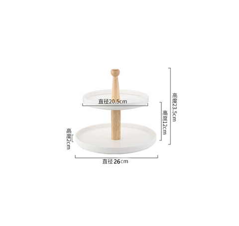 Classic Dessert Stand with Wooden
