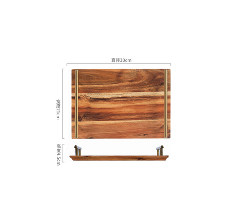 Wooden Dessert Tray with Handle