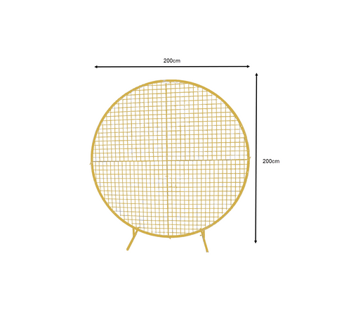 Round Grid Backdrop Wall