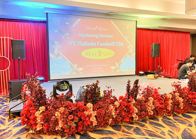 Bold Red Stage Styling for Malindo Annual Dinner