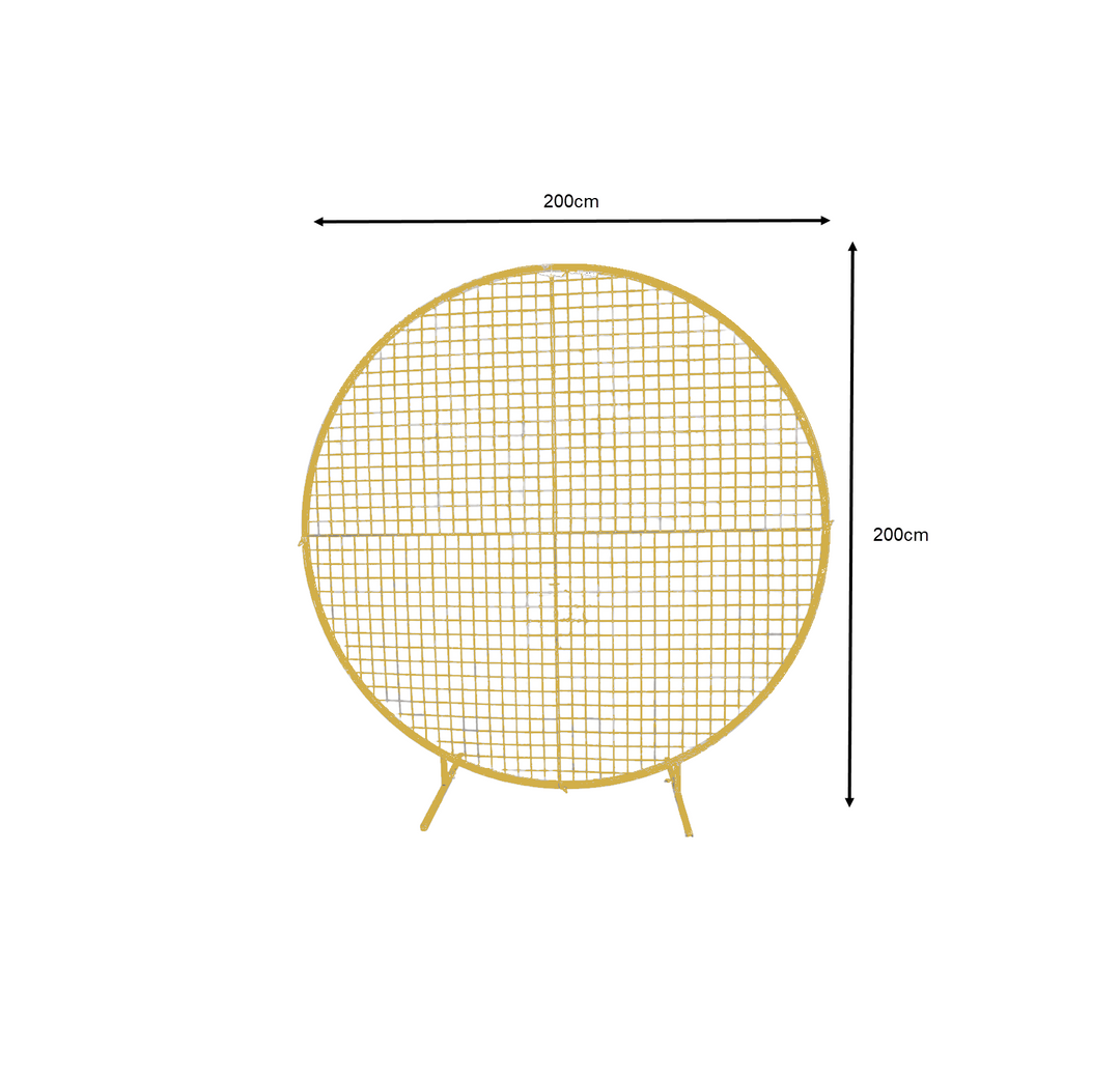 Round Grid Backdrop Wall – aseasyasrent