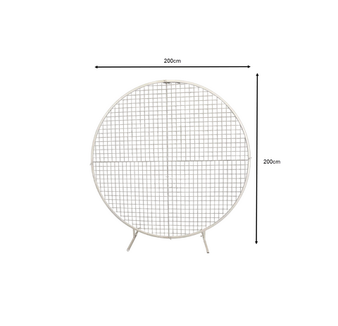 Round Grid Backdrop Wall