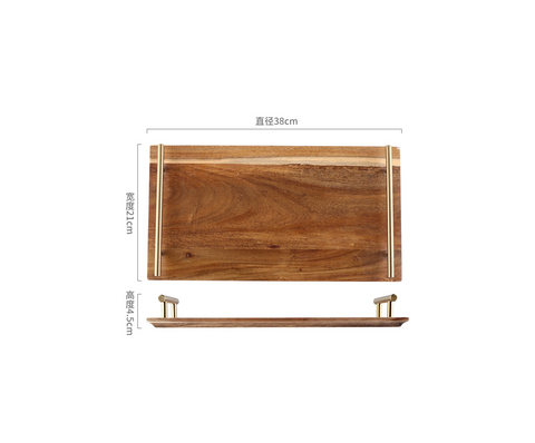 Wooden Dessert Tray with Handle